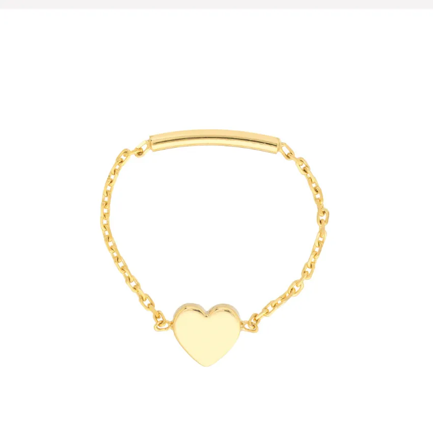 ADDISON LOVE HEART CHAIN RING