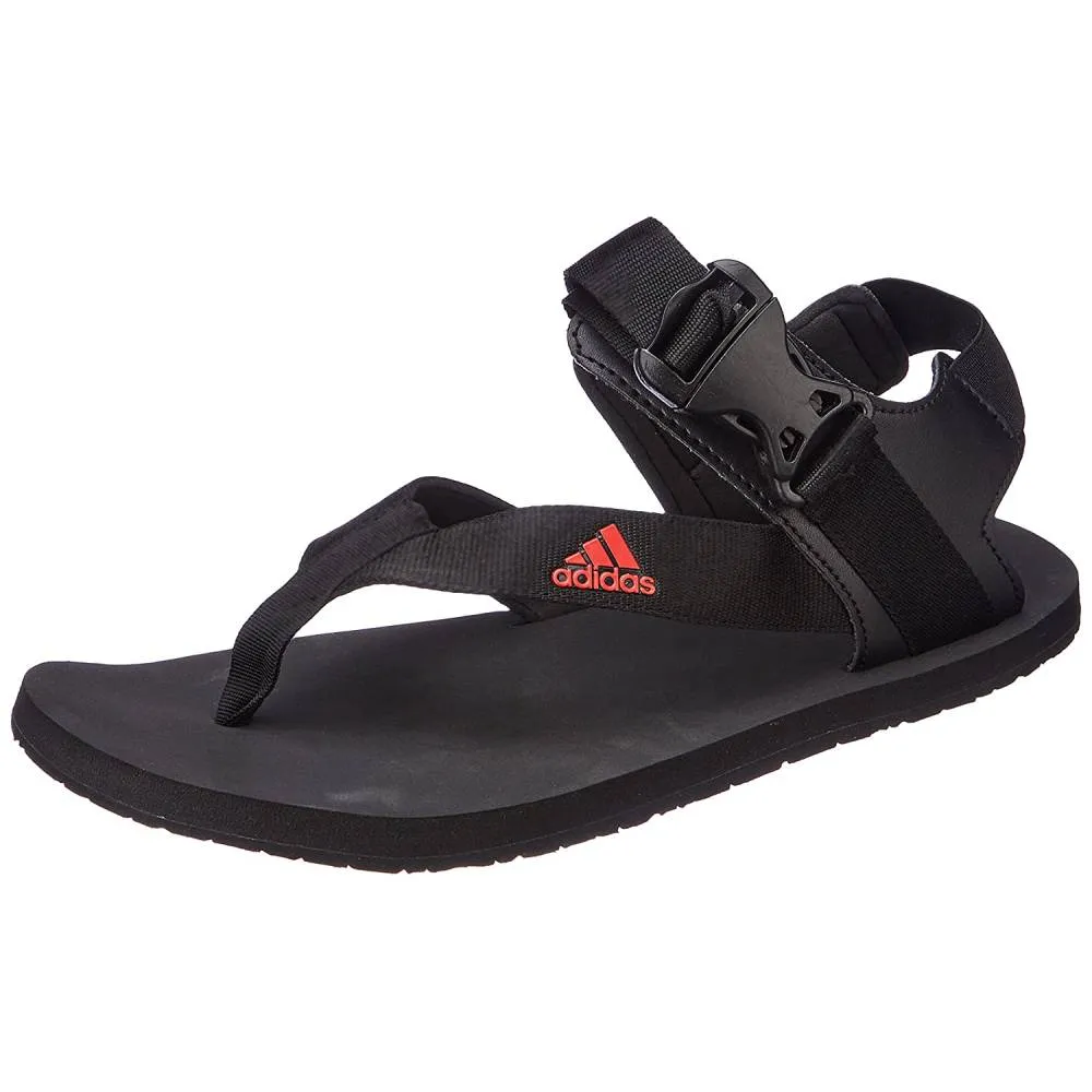 Adidas Men's Sub Avior Sandal (Core Black/Better Scarlet)