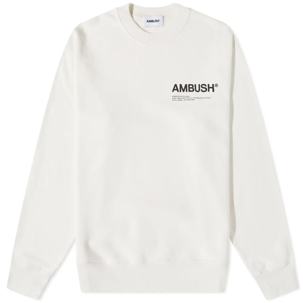 Ambush Logo Crew SweatTofu & Black