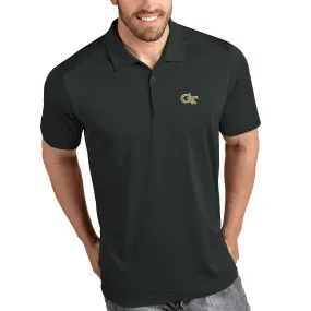 Antigua Georgia Tech Yellow Jackets Charcoal Tribute Polo