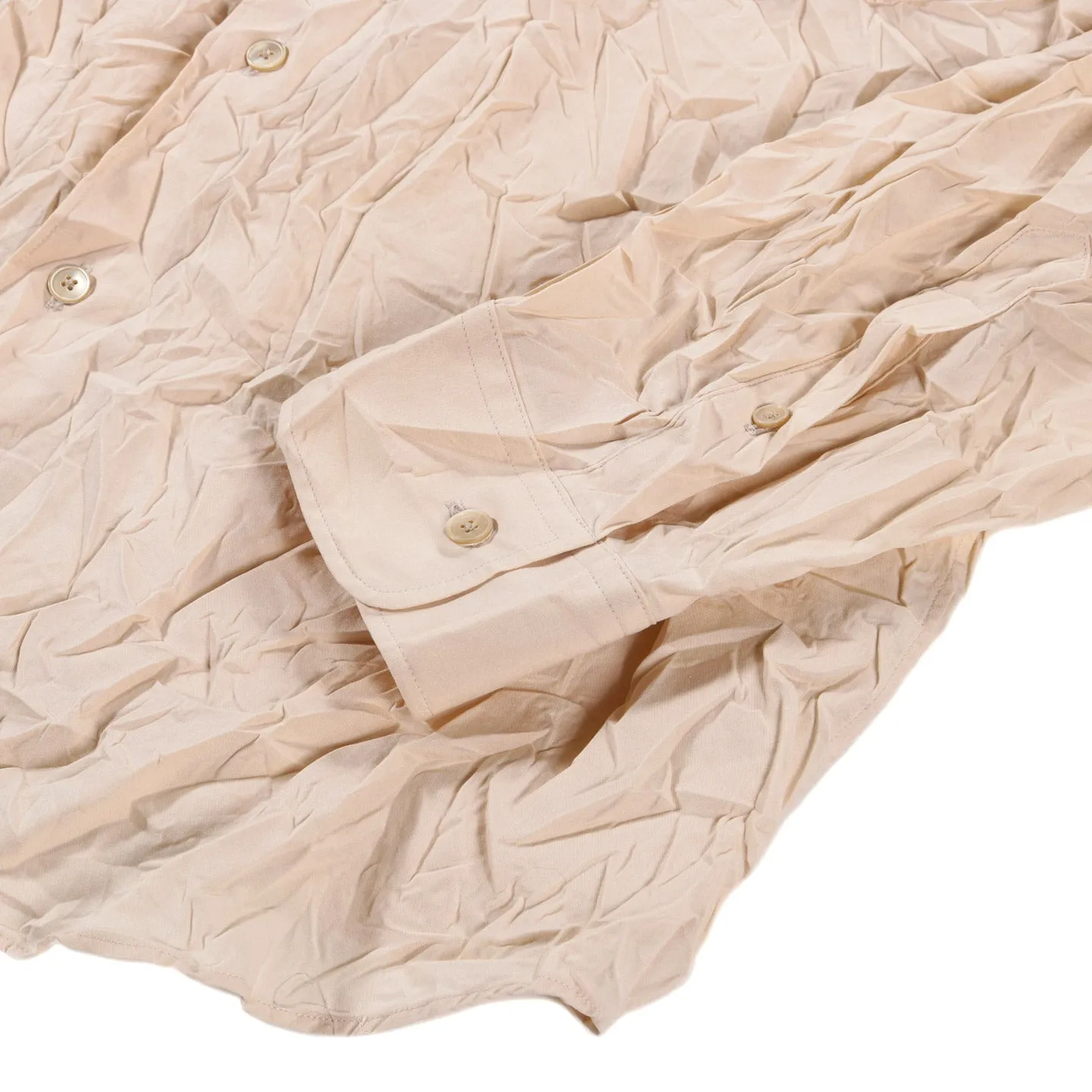 AURALEE WRINKLED WASHED FINX TWILL SHIRT PINK BEIGE