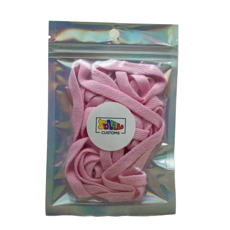 Baby Pink Flat Shoe Laces