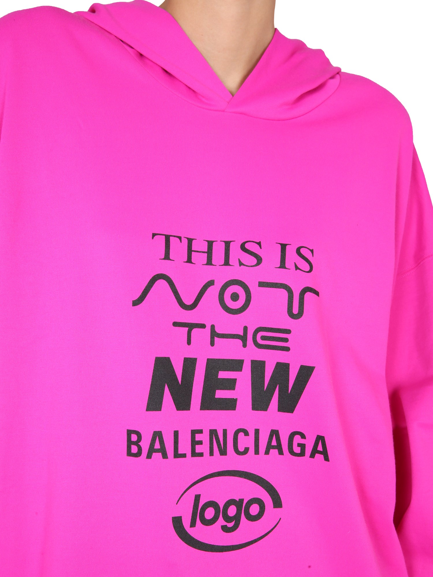 BALENCIAGA    FELPA NEW LOGO IN COTONE