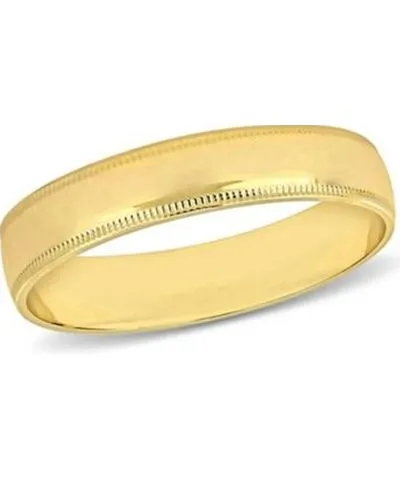 Belk & Co Brushed Finish Milgrain Edge Ladies Wedding Band in 14K Yellow Gold