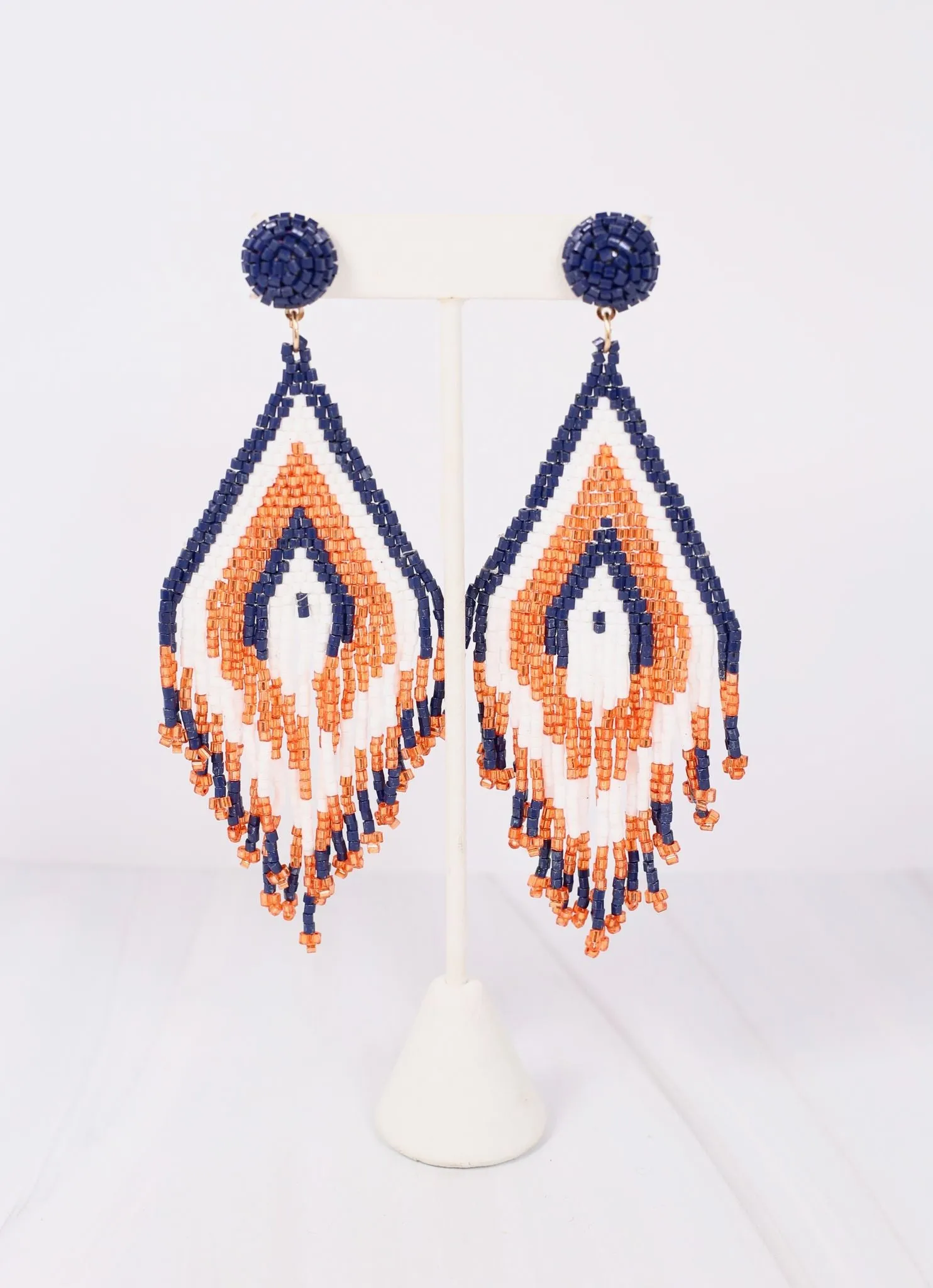 Bennett Beaded Drop Earring ORANGE