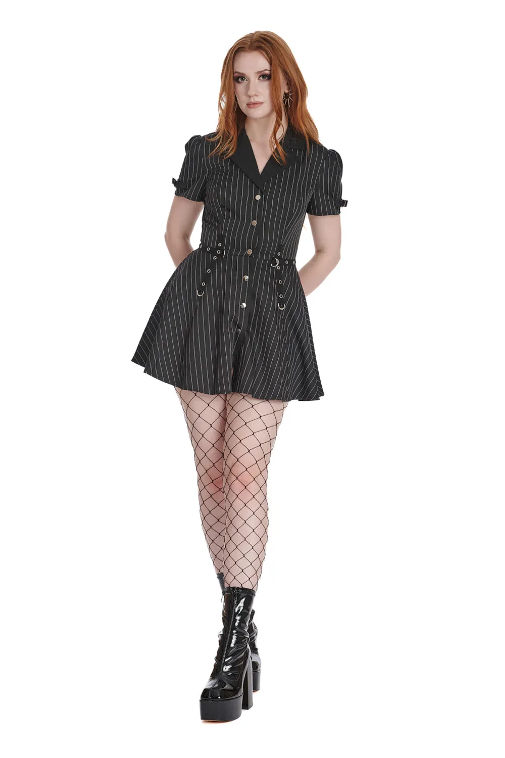 Black Core Button Up Dress