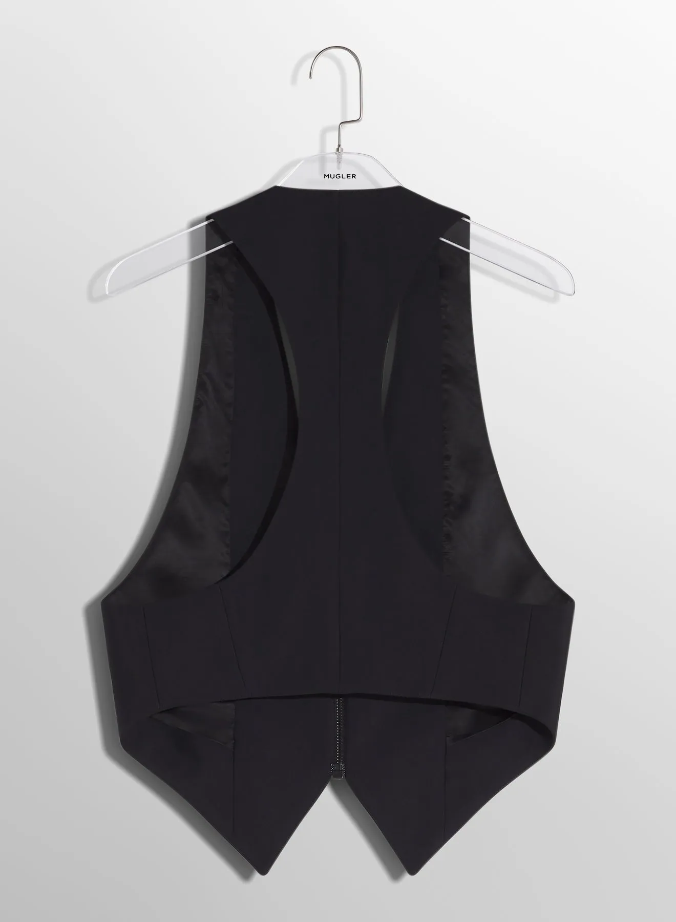 black tailored vest