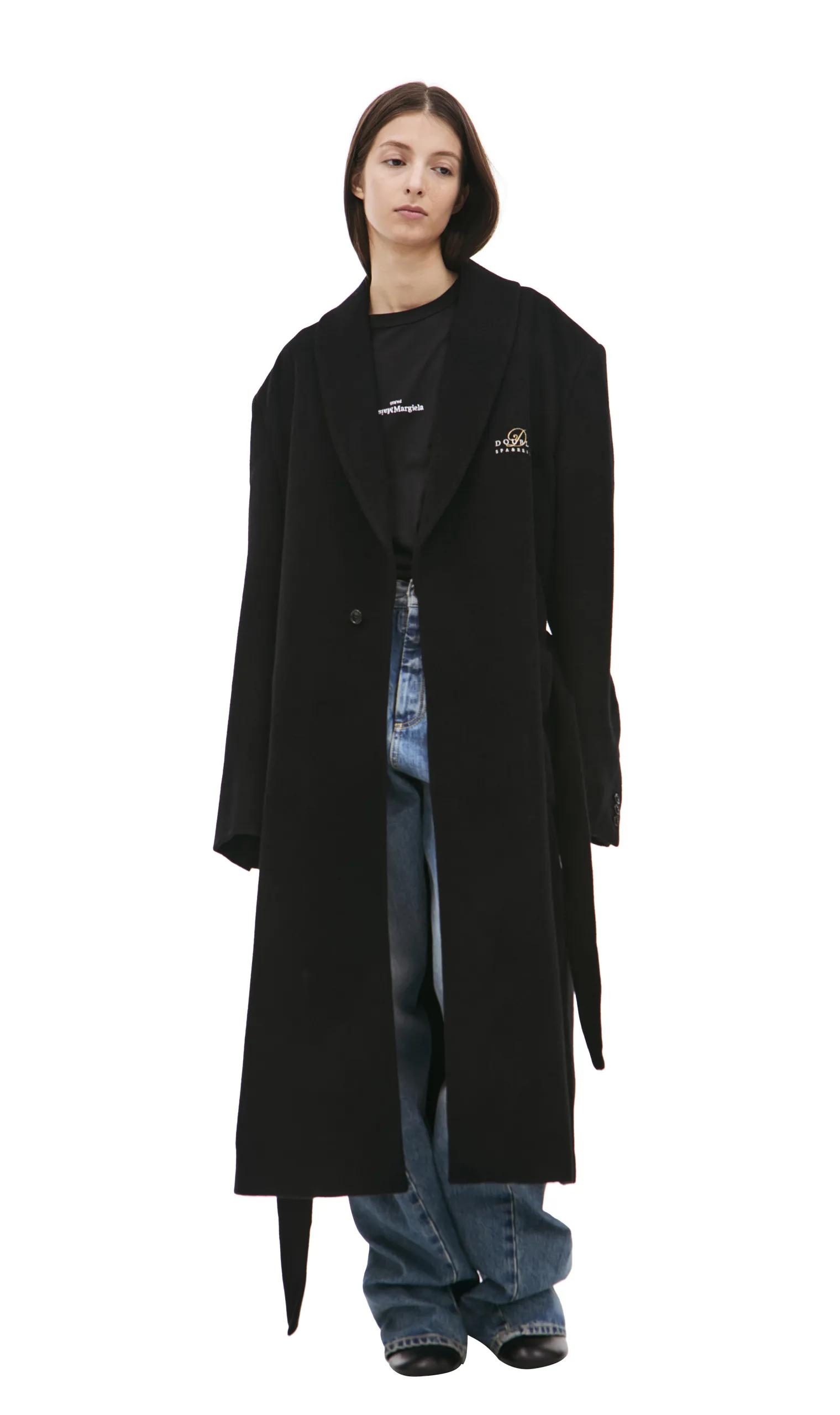 Black wool coat Doublet