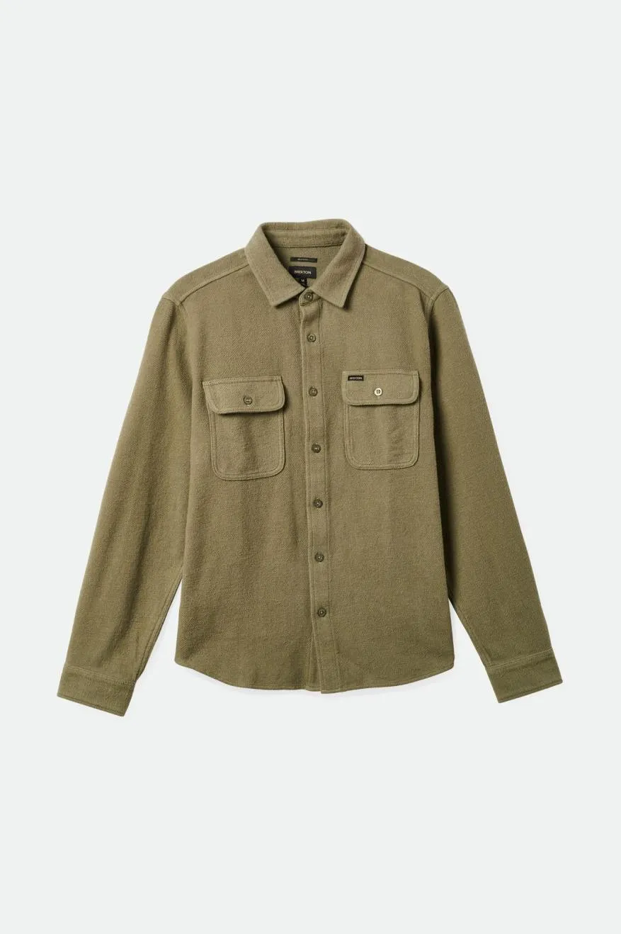 Bowery Textured Loop Twill Overshirt - Olive Surplus