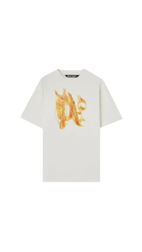 Burning Monogram T-shirt - White