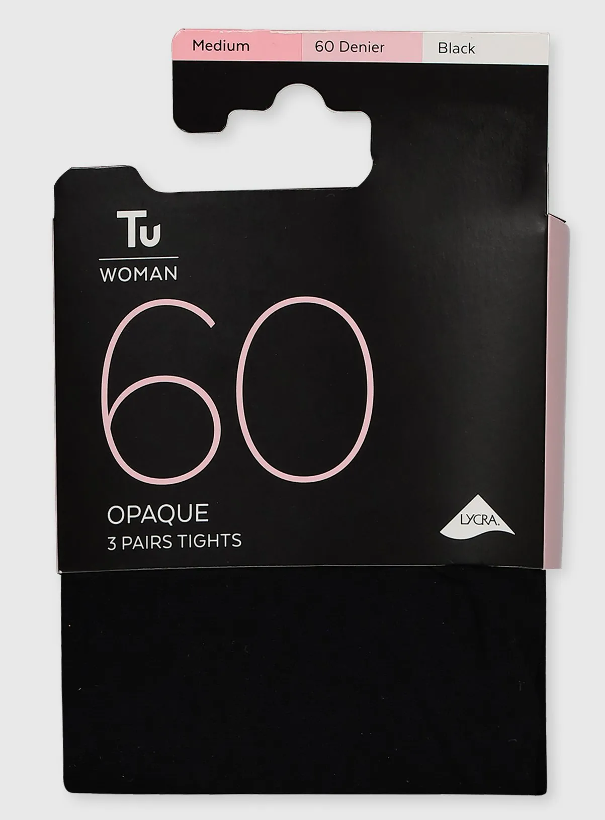 Buy Black 60 Denier Opaque Tights 3 Pack M | Tights | Tu