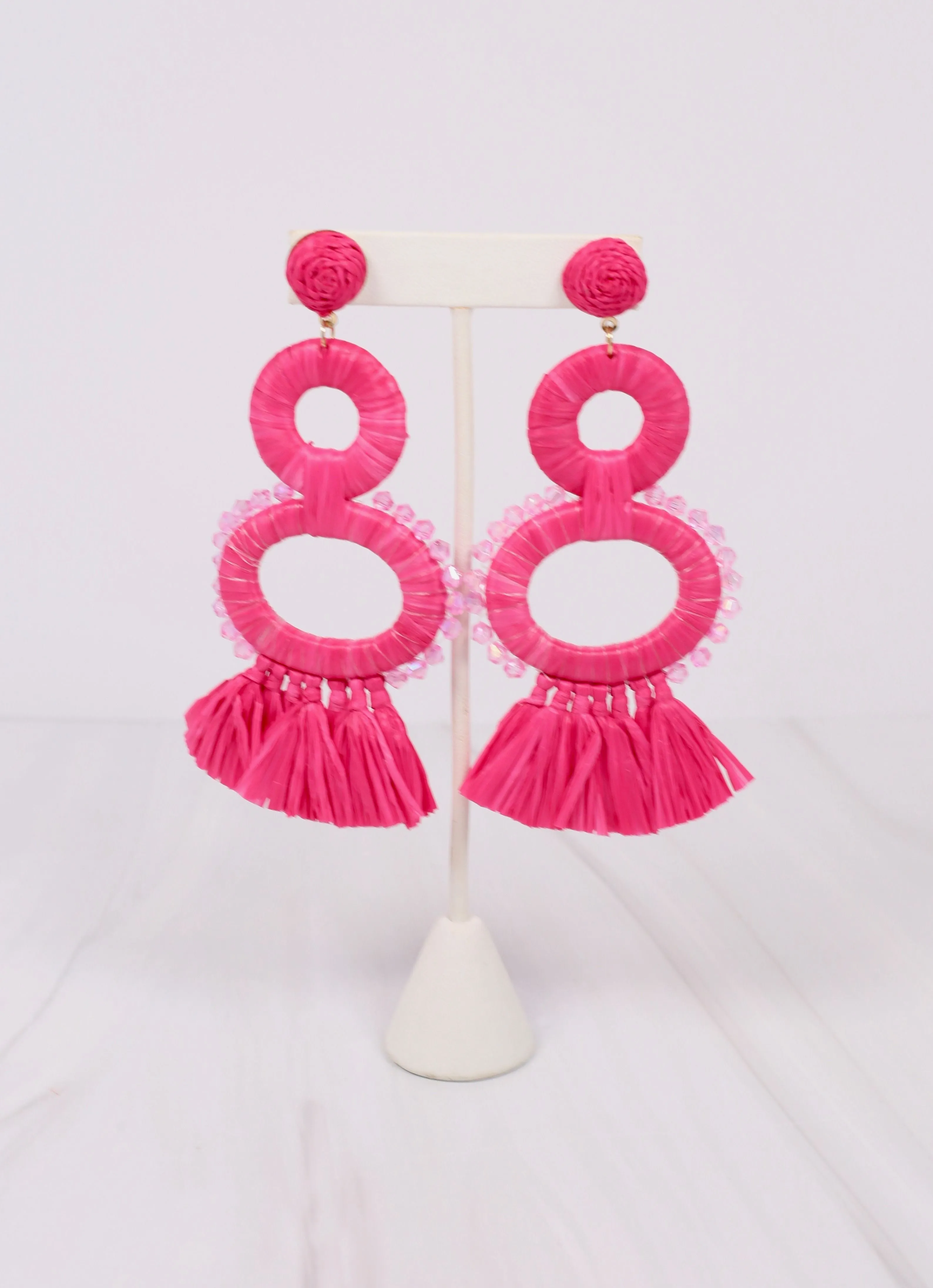 Cabana Drop Earring HOT PINK