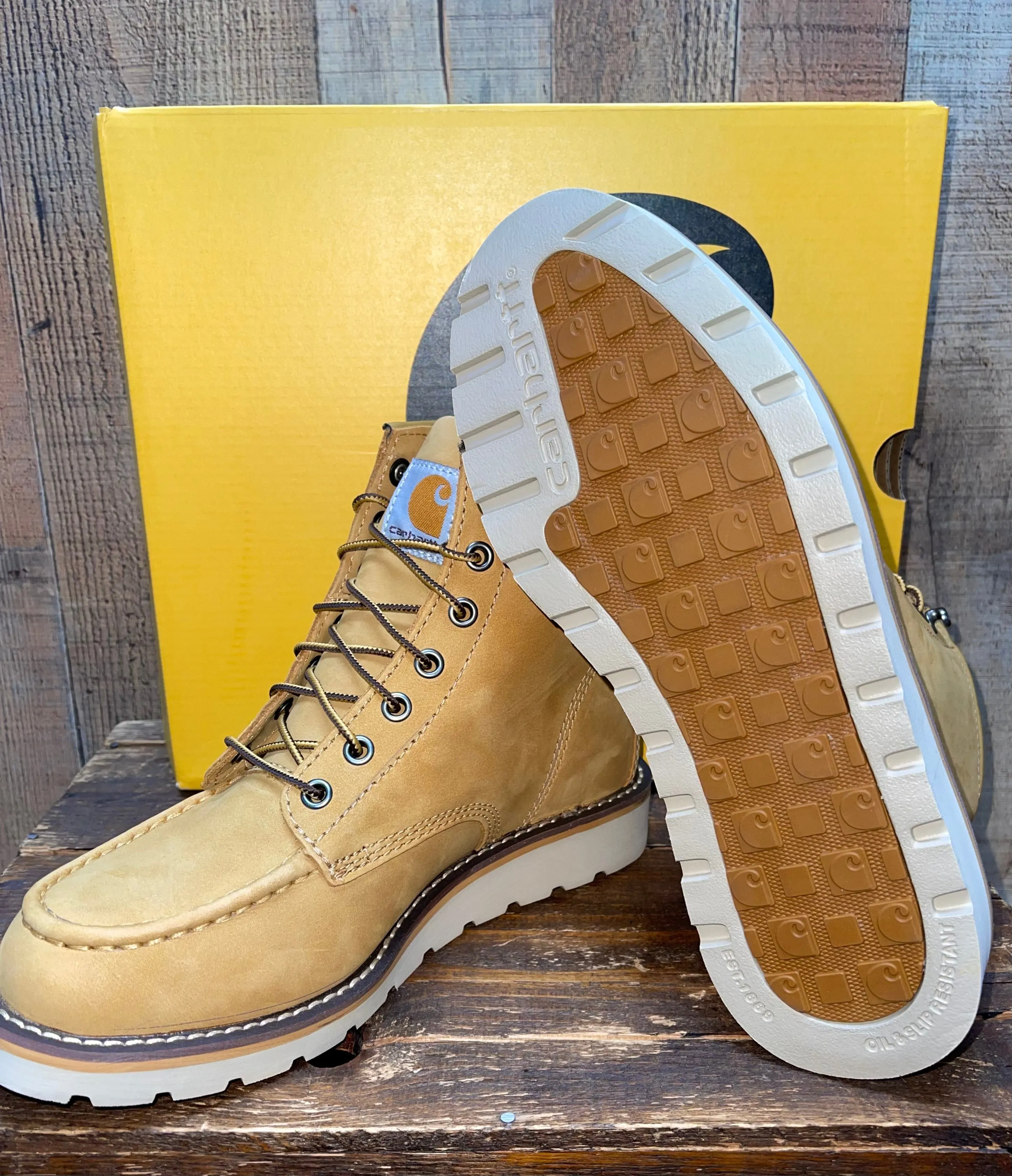 Carhartt 6” Moc Toe Wedge Work Boot - Wheat