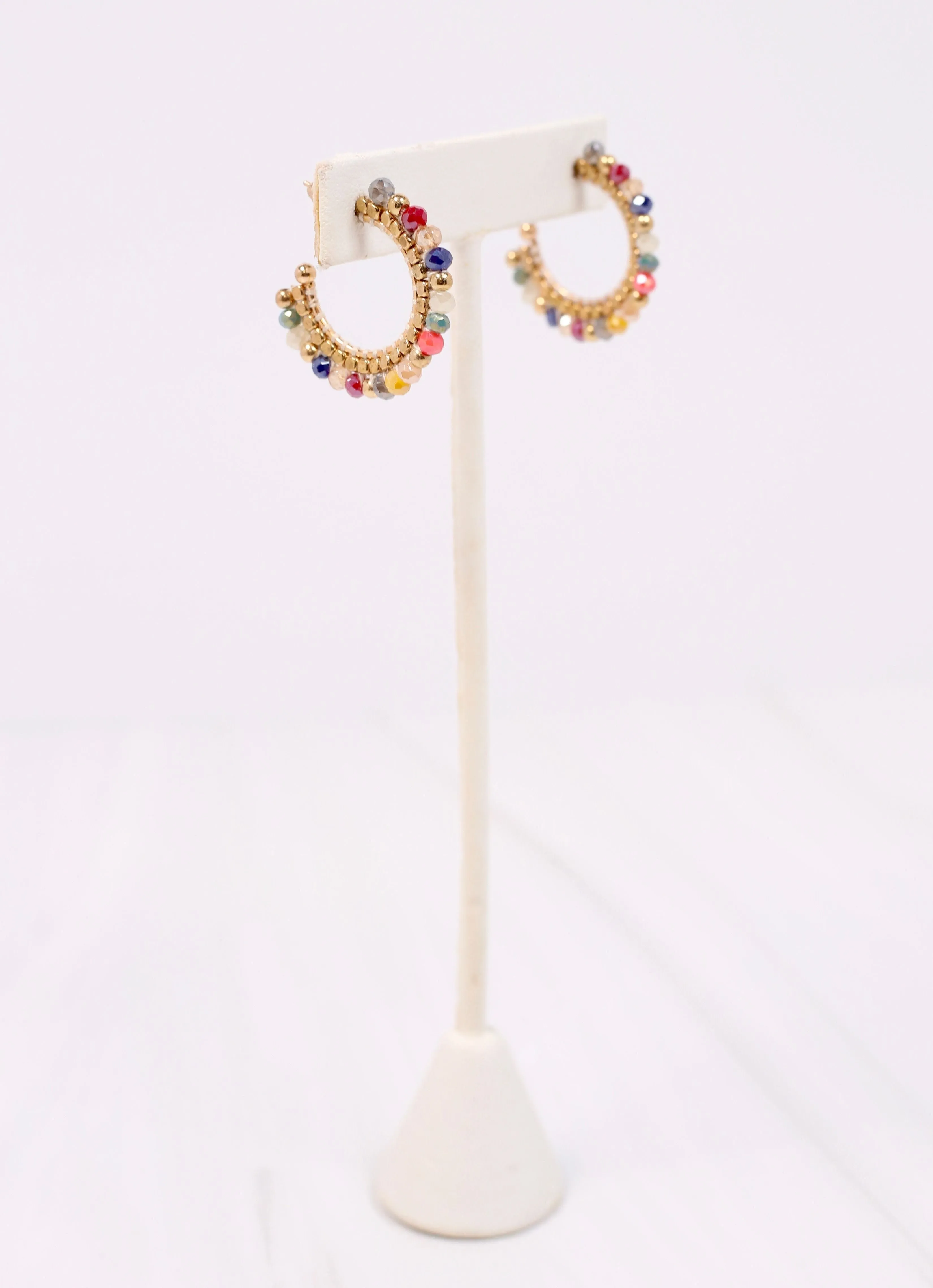 Cascade Beaded Hoop Earring MULTI