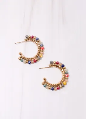 Cascade Beaded Hoop Earring MULTI