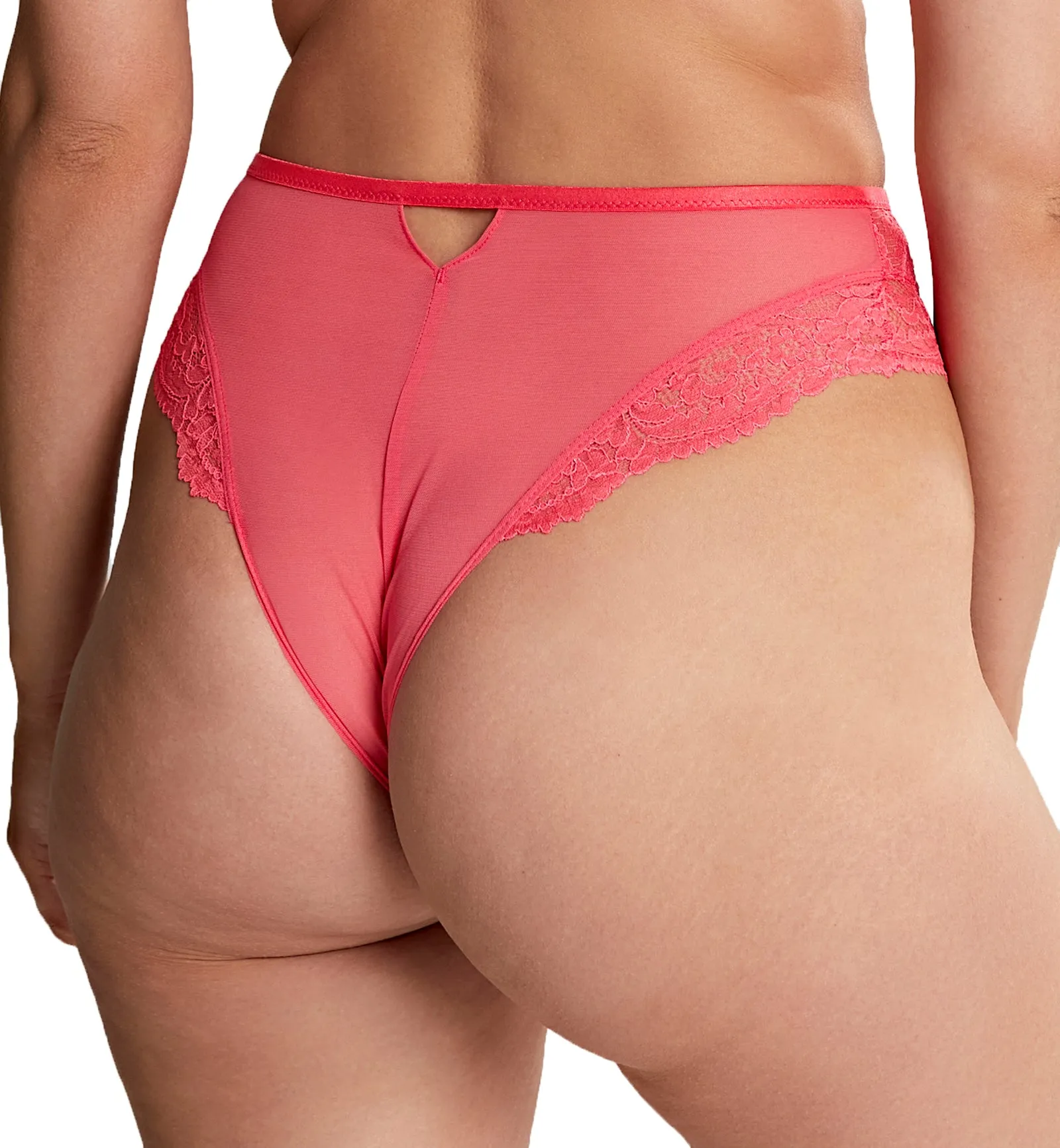 Cleo by Panache Addison High Waist High Leg Brazilian Brief (10615) - Paradise Pink