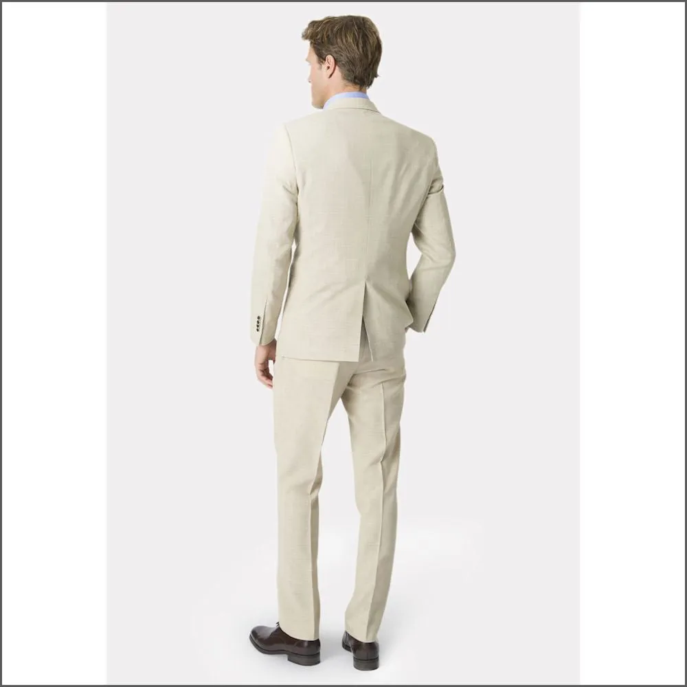 Constable Tailored Fit Natural Linen Mix Jacket from Brook Taverner-