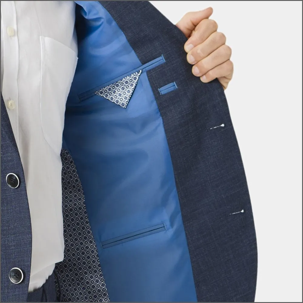 Constable Tailored Fit Navy Linen Mix Jacket from Brook Taverner-