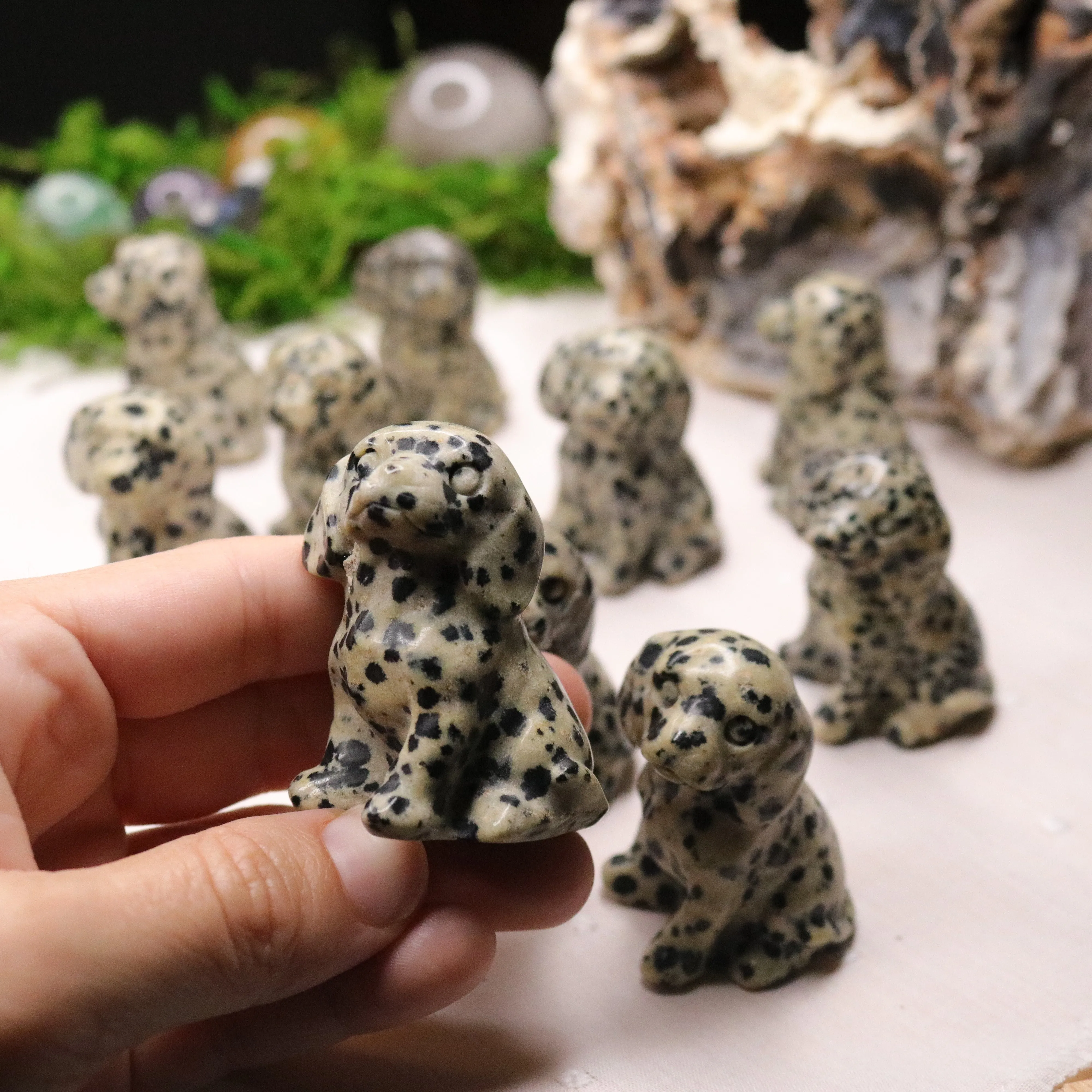 Dalmatian Stone~ Dalmatian Dog Carving ~ Companion Crystal for Playful Spirit