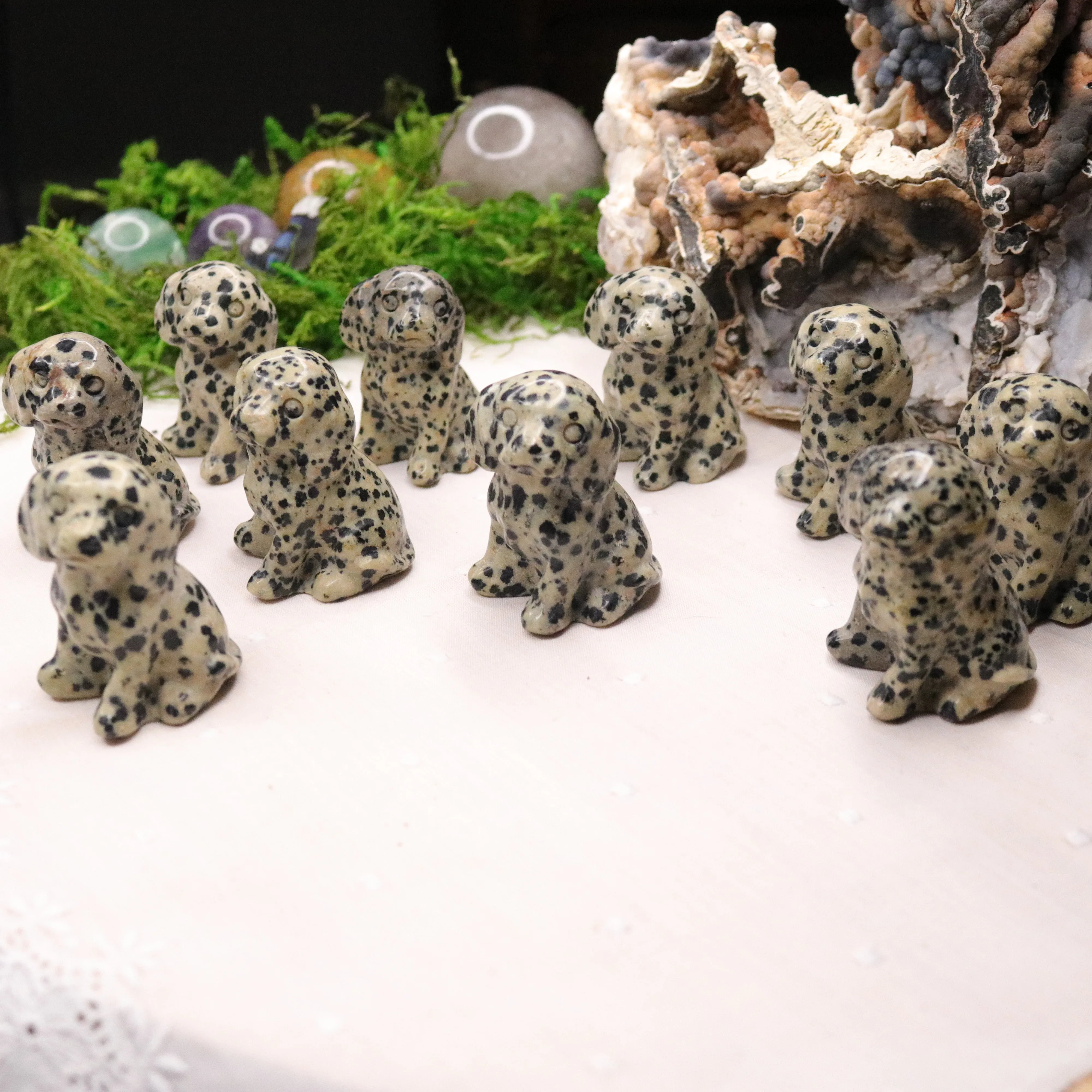 Dalmatian Stone~ Dalmatian Dog Carving ~ Companion Crystal for Playful Spirit