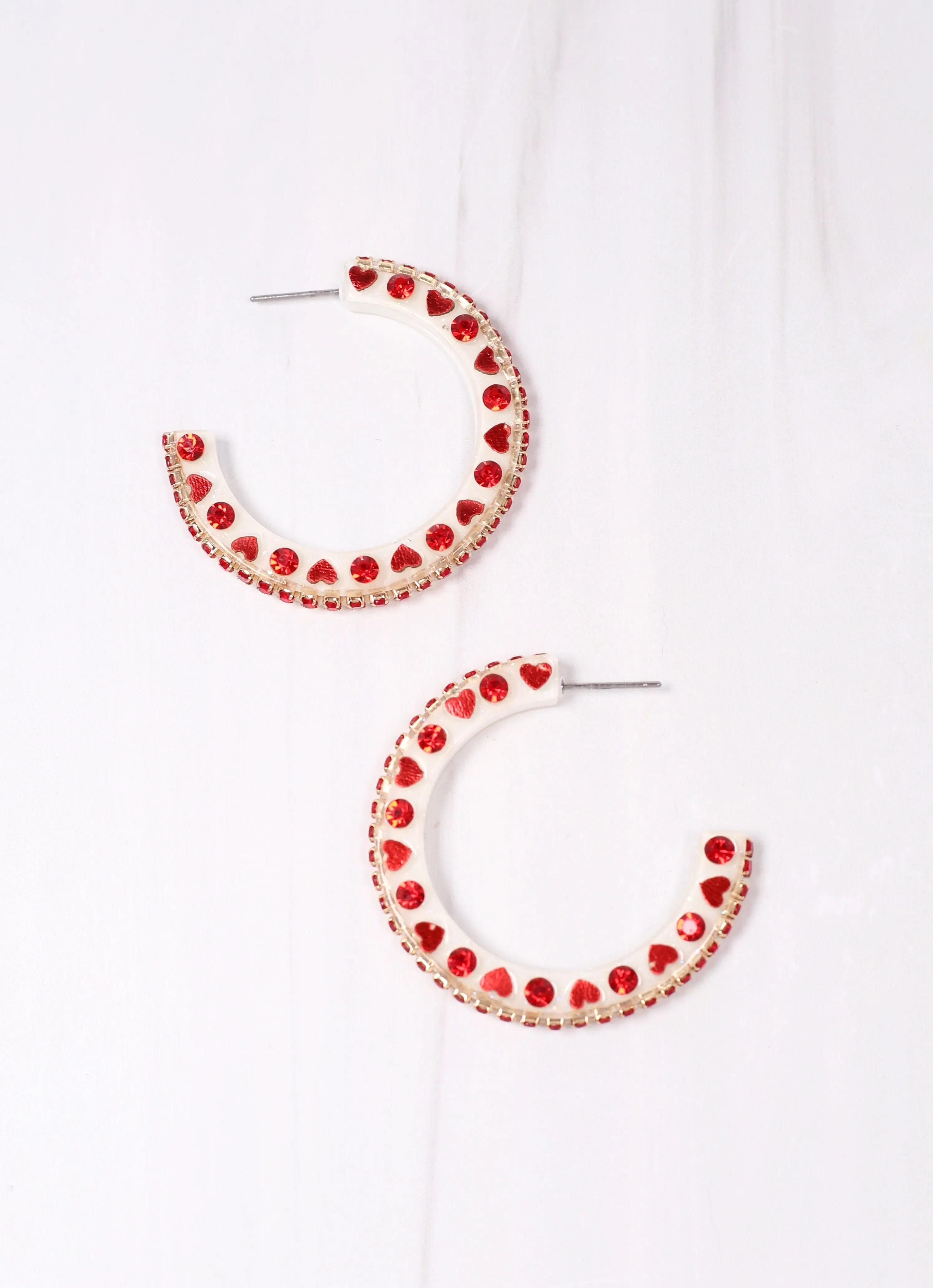 Dinner Date Hoop Earring RED