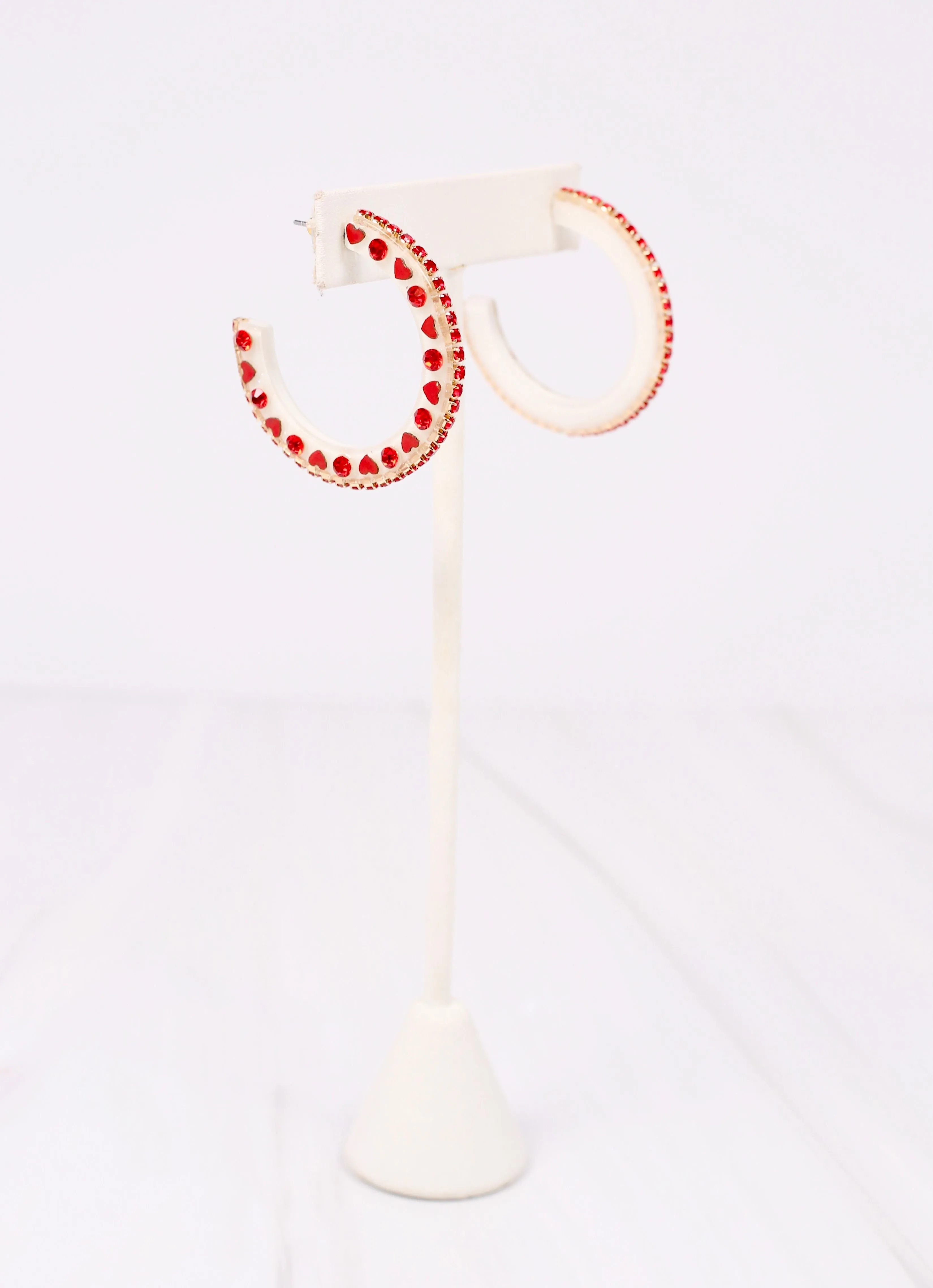 Dinner Date Hoop Earring RED