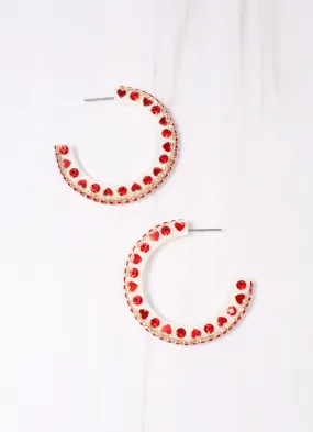 Dinner Date Hoop Earring RED