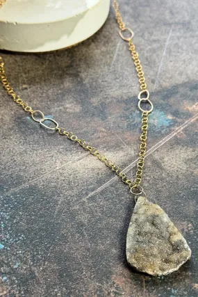 Druzy Triangle Necklace