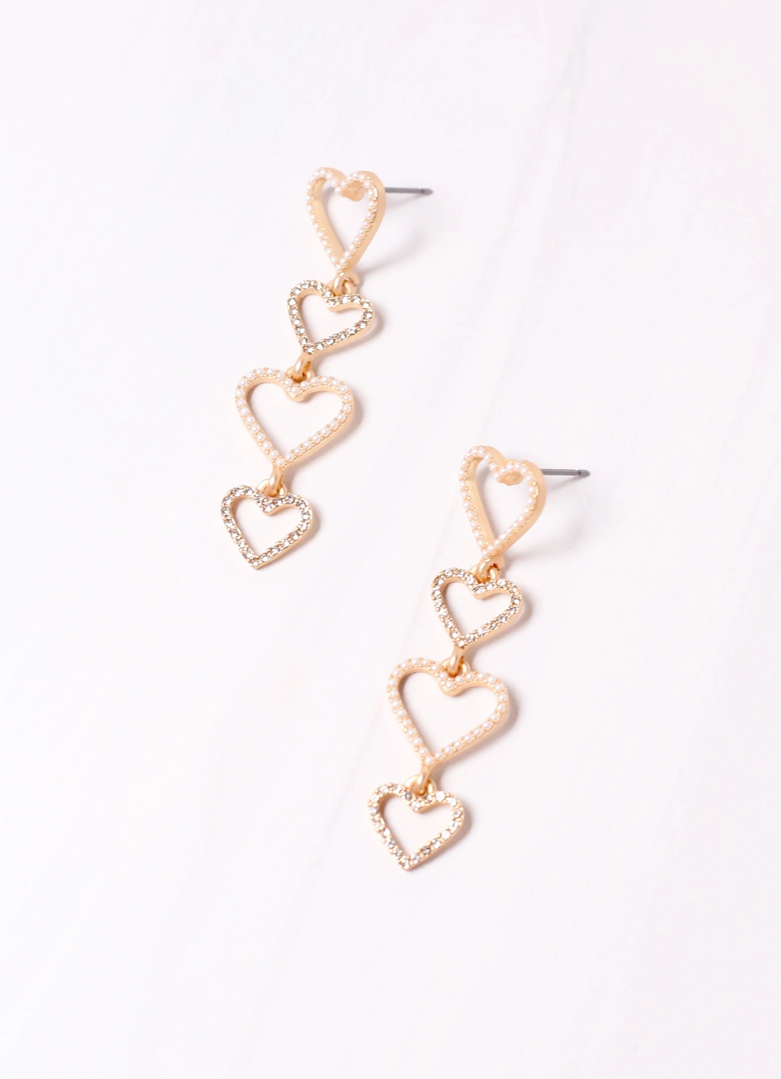 Emma Heart Drop Earring GOLD