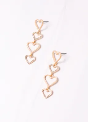 Emma Heart Drop Earring GOLD