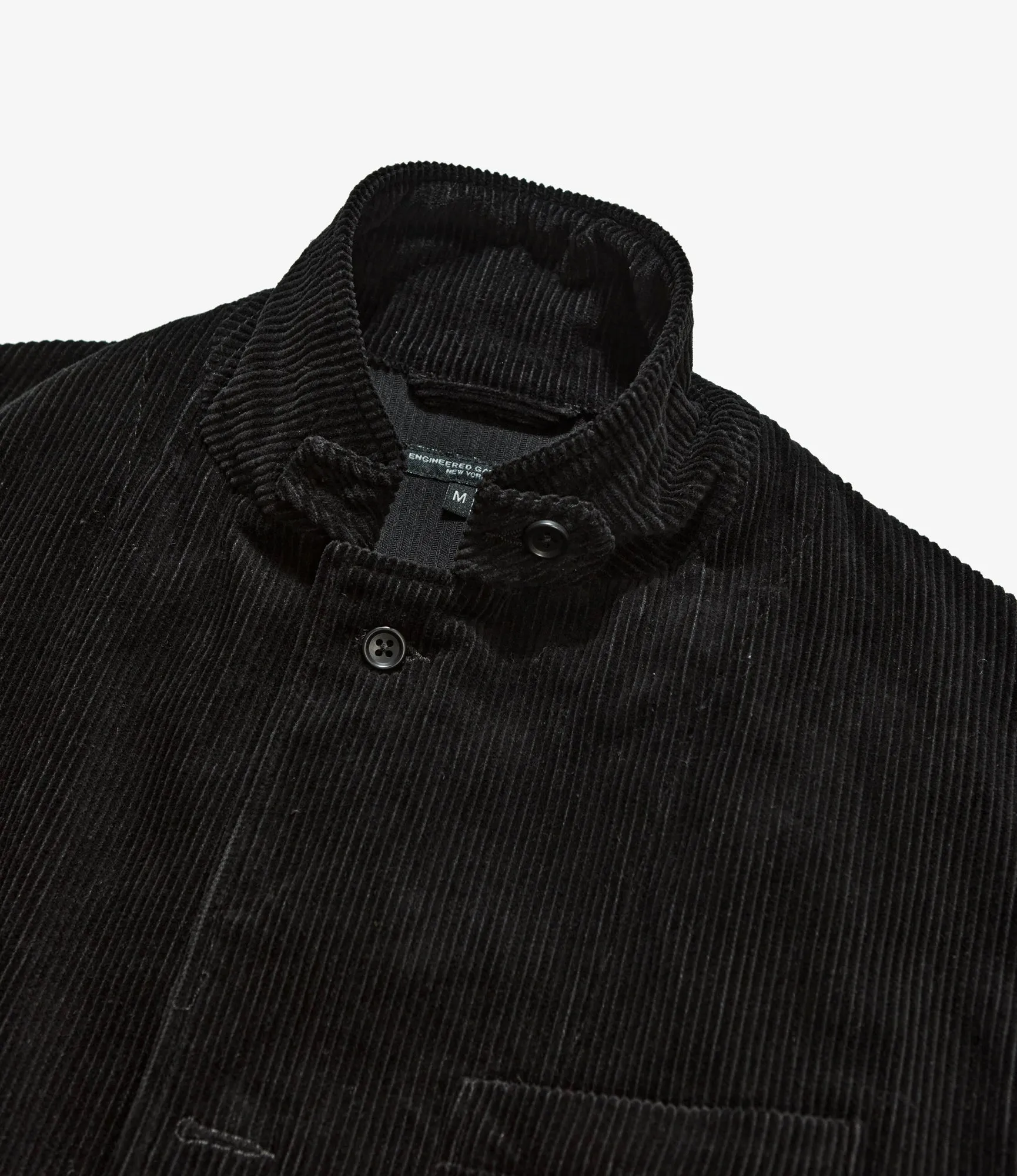 Engineered Garments Loiter Jacket - Black Cotton 8W Corduroy