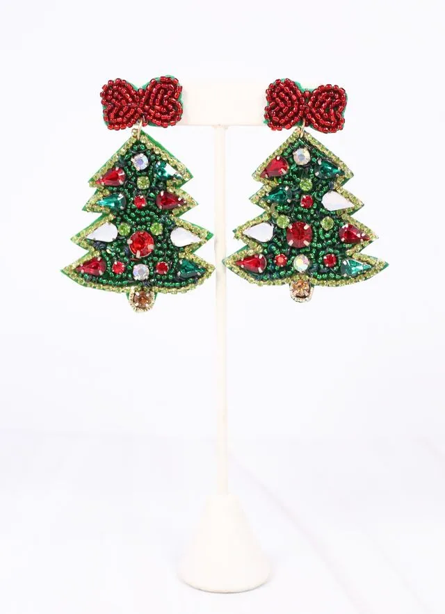 Fa La La Christmas Tree Earring GREEN