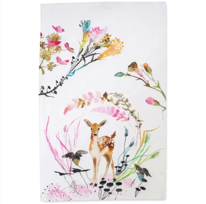 Fawn Vignette Tea Towel