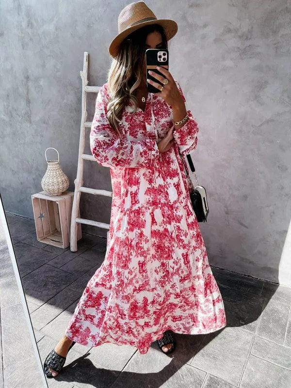 Floral Ruffled Maxi Dress