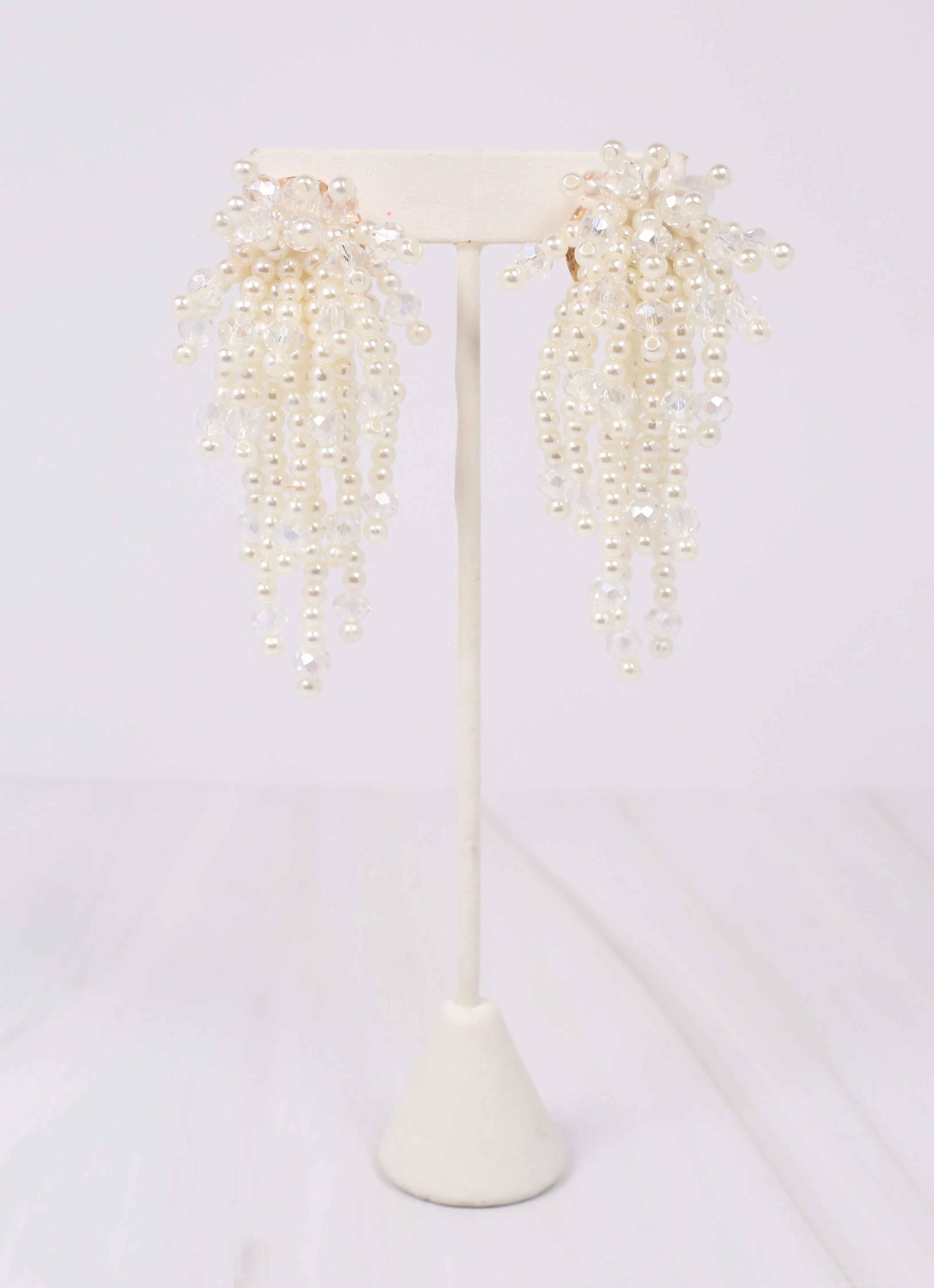 Francois Pearl Fringe Earring IVORY