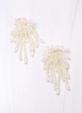 Francois Pearl Fringe Earring IVORY