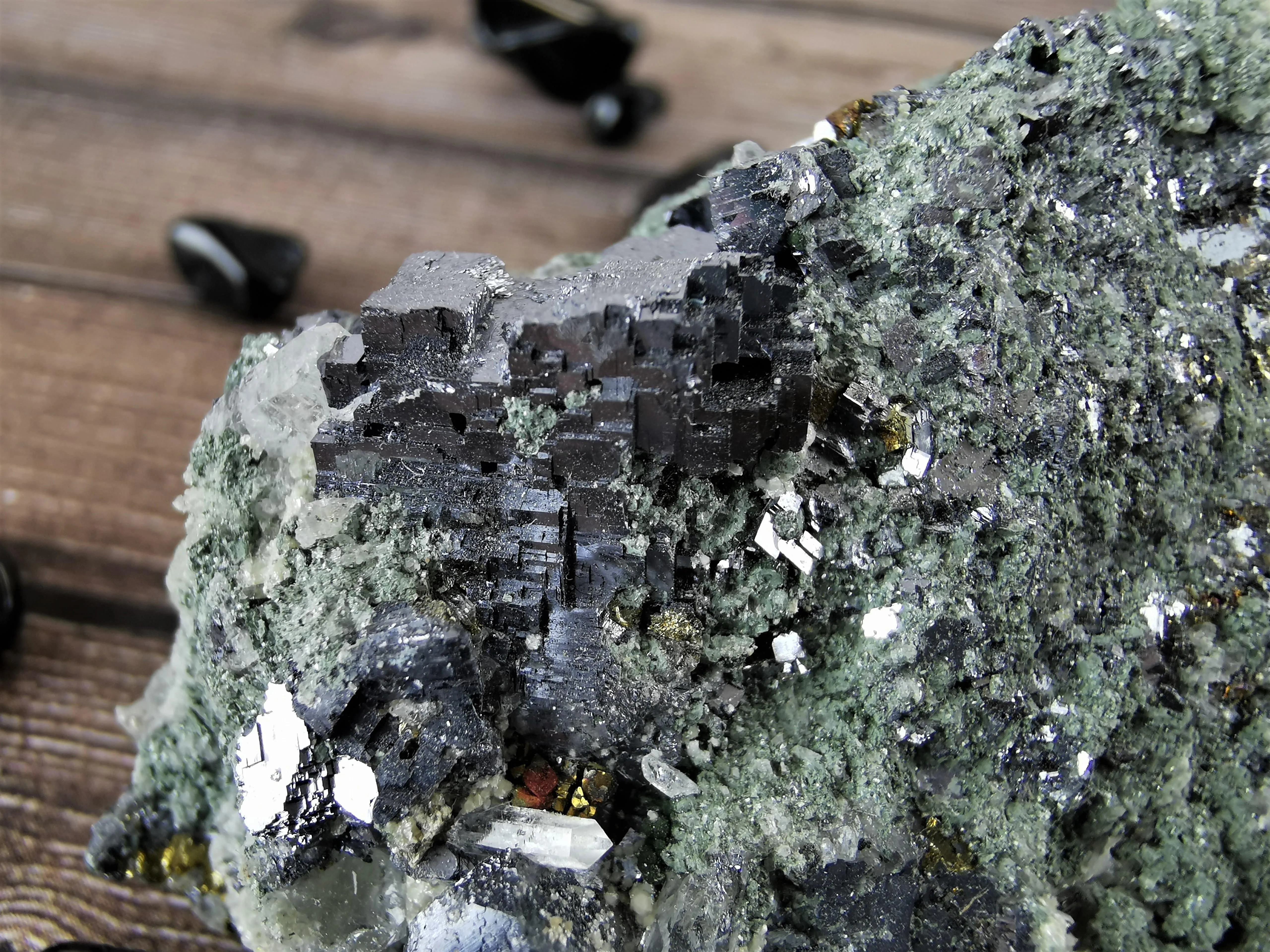 Galena and Pyrite with Quartz