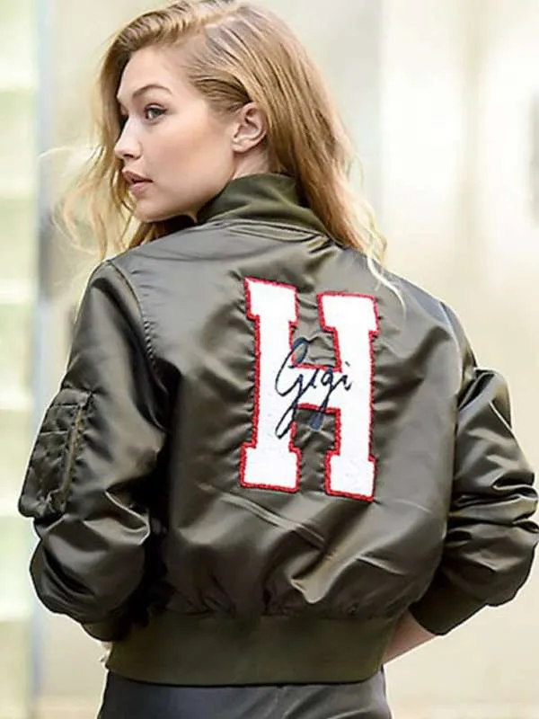 Gigi Hadid Green Bomber Jacket - New American Jackets