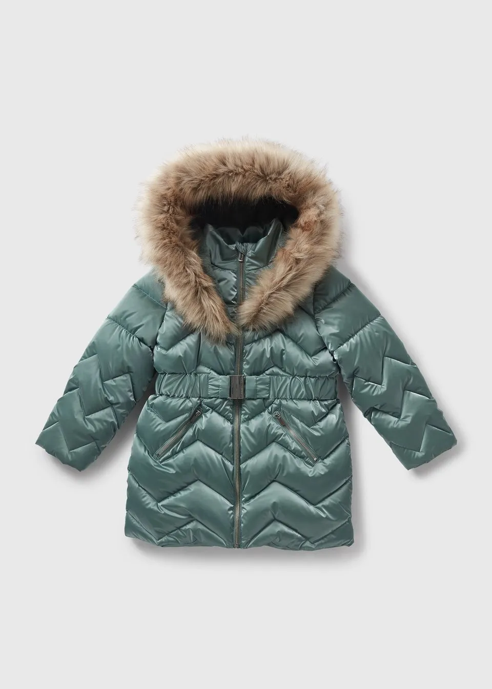 Girls Teal Padded School Coat (7-15yrs)