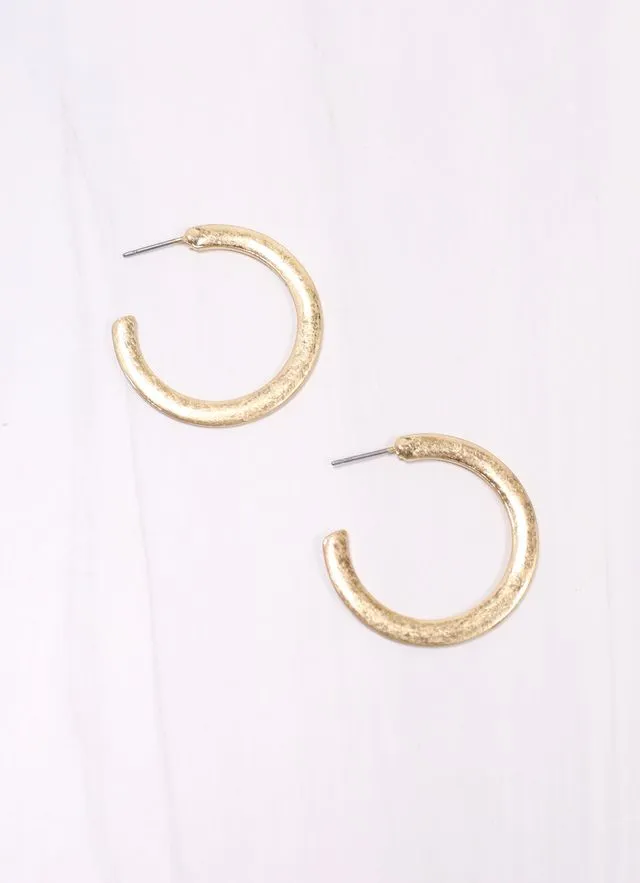 Gleeson Hoop Earring WORN GOLD