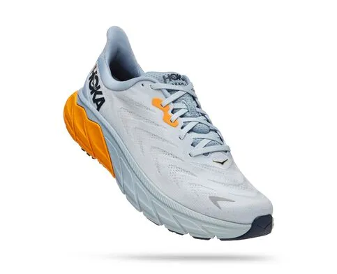 Hoka Mens Arahi 6 Lightweight Support Running Shoe ***Medium Width***- Plein Air/Blue Fog