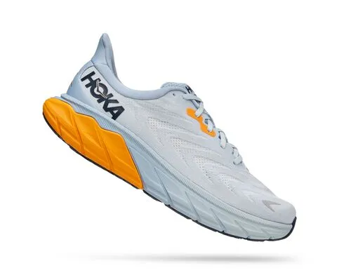 Hoka Mens Arahi 6 Lightweight Support Running Shoe ***Medium Width***- Plein Air/Blue Fog