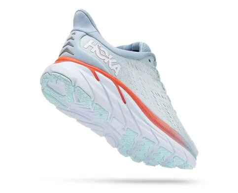 Hoka Womens Clifton 8 Lightweight Running Shoe ***WIDE WIDTH***- Blue Fog/Plein Air