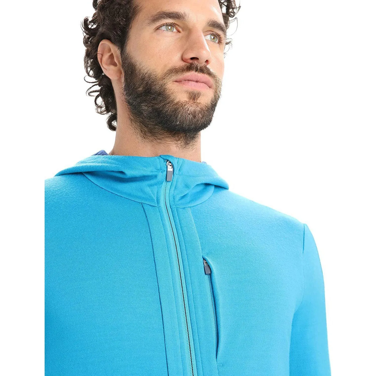 Icebreaker Merino Men's Quantum Iii Long Sleeve Wool Athletic Zip Up Hoodie