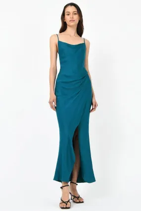 Isabella Low Back Dress - Teal