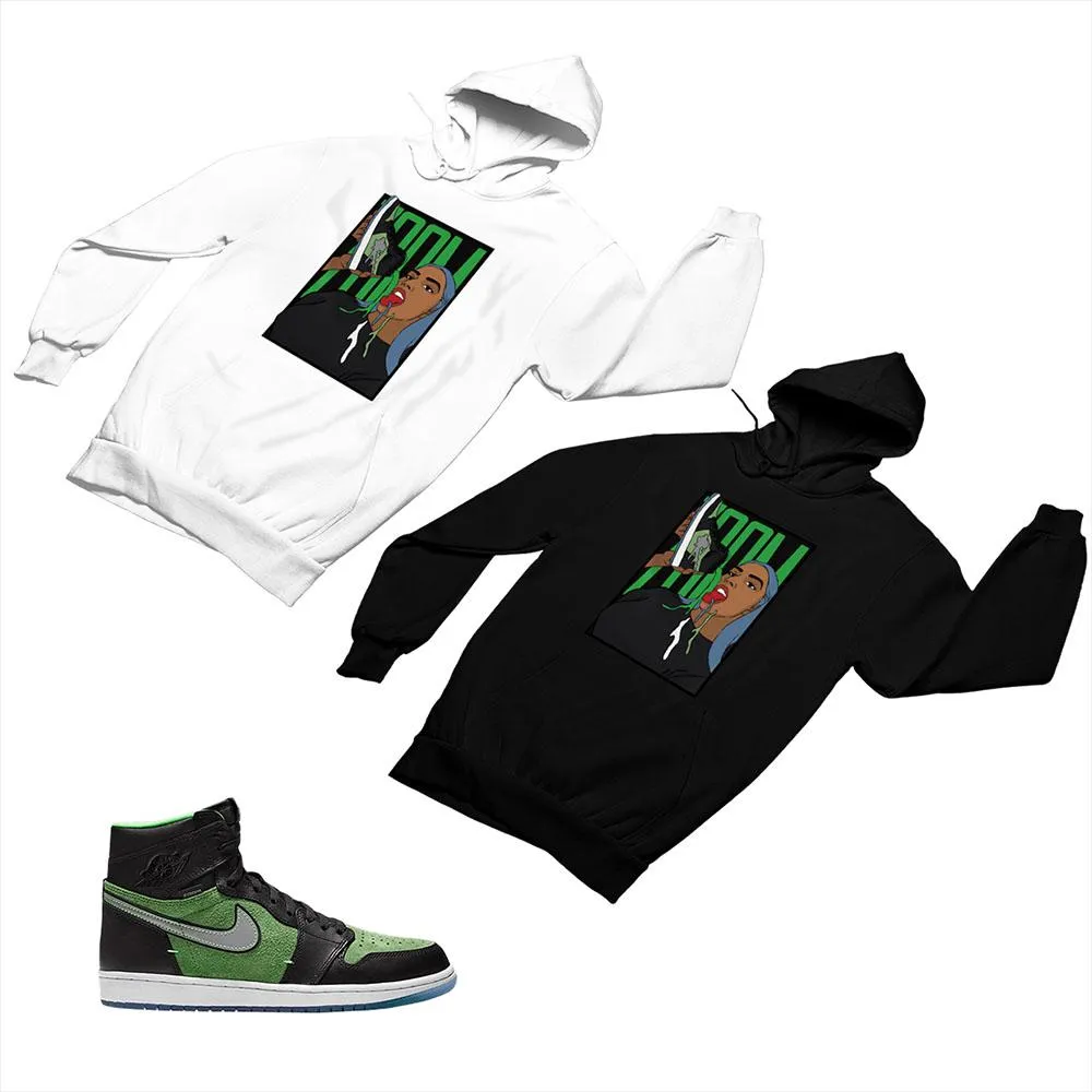 Jordan 1 Black Green Matching Custom Designed Hoodies JD 1-70-22