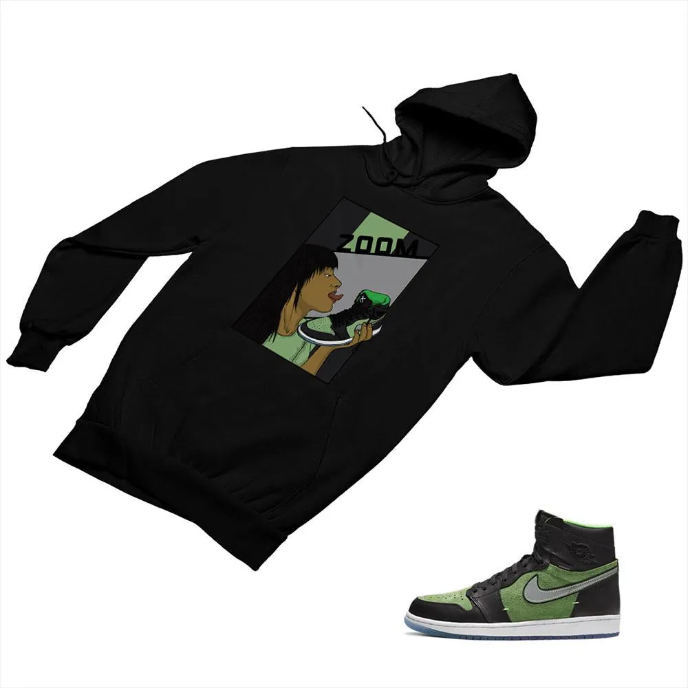 Jordan 1 Black Green Matching Custom Designed Hoodies JD 1-70-3