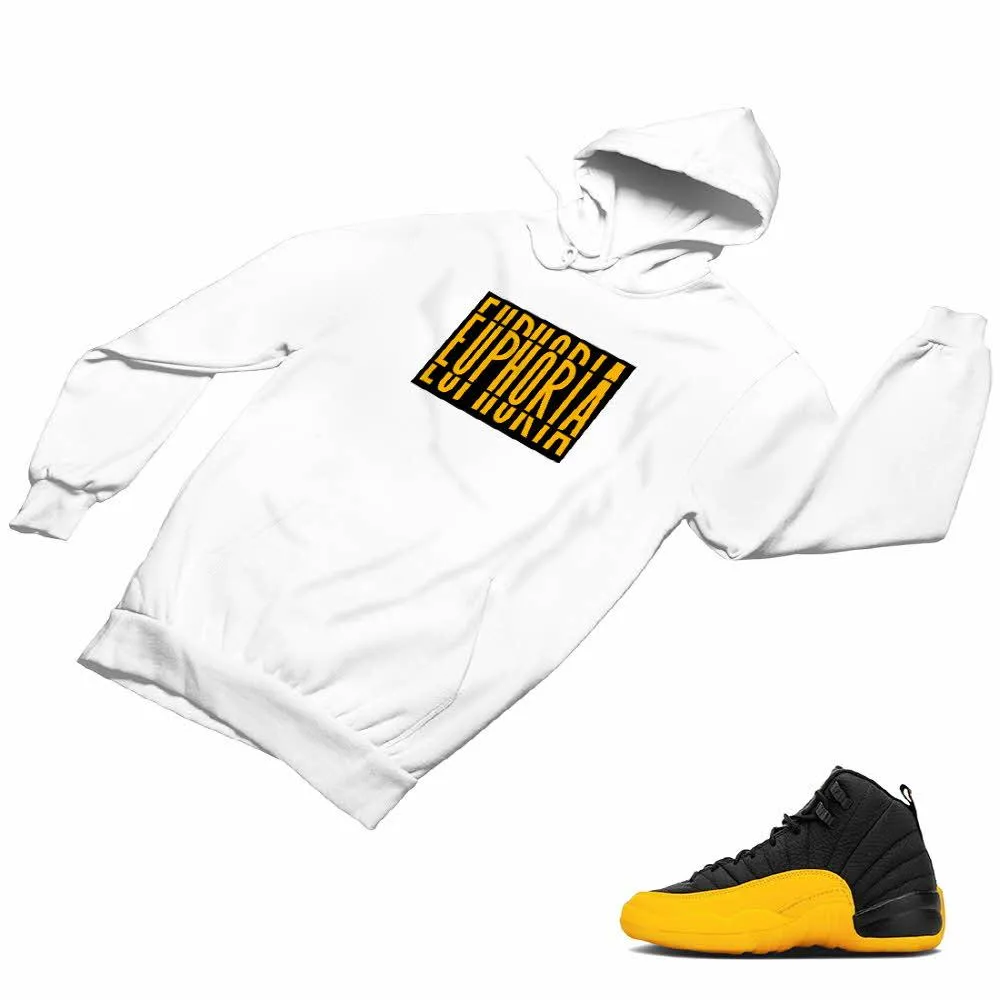 Jordan 12 University Gold Matching Custom Designed Hoodies JD 12-17-13