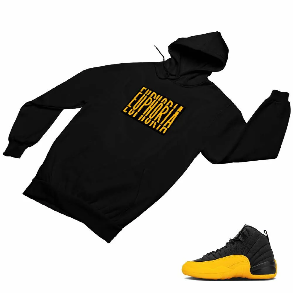 Jordan 12 University Gold Matching Custom Designed Hoodies JD 12-17-13