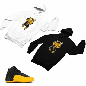 Jordan 12 University Gold Matching Custom Designed Hoodies JD 12-17-15